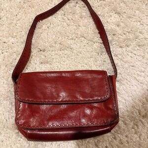 Fossil 1954 Rust Brown Leather Flap Shoulder Bag